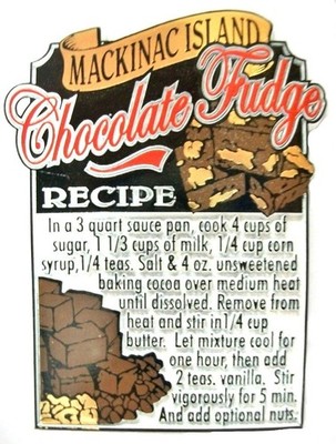 Mackinac Island Fudge Recipe Fridge Magnet