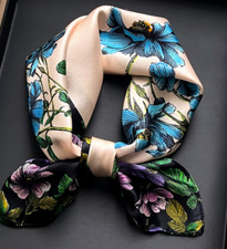 100 Mulberry Silk Scarf Women's Square 53X53CM fashion Printed shawl Scarf Q04