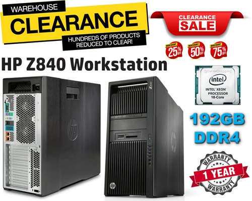 36-CORE HP Z840 Workstation 2x E5-2697v4 Turbo 3.60GHz 192GB DDR4 2TB NVME M.2 - Picture 14 of 14
