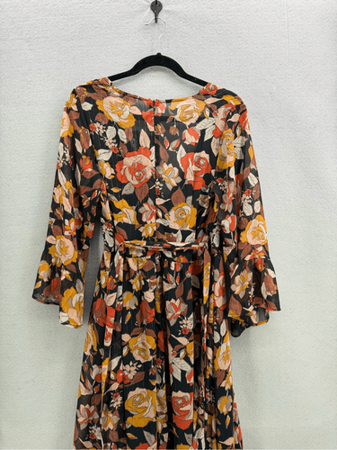 NWT Fate Womens Multicolor Floral Print Deep V-Neck Maxi Dress Size Small - Picture 5 of 12