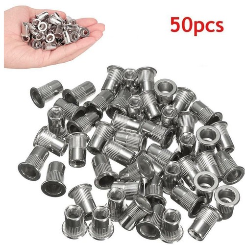 50pcs M6 Thread Rivet Nut Insert Nutsert for Sheet Metal Pipe and More