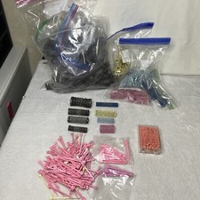 Massive Lot Of Vintage Mesh Hair Rollers Curlers And Pins Goody