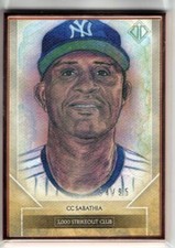 2020 Topps Transcendent CC SABATHIA Club Members FRAMED ART SKETCH CARD 54/95