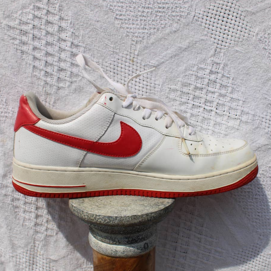 琥珀　12mm Nike Air Force One White Sport Red 315122-126 Size 11 | eBay