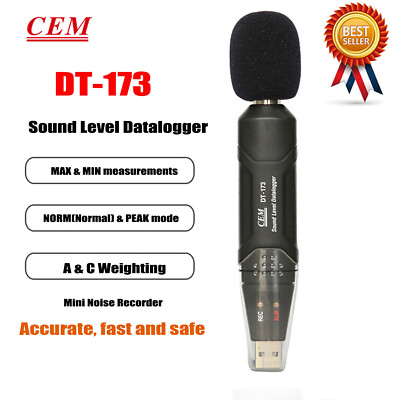 CEM DT-173 High Accuracy Digital Sound Noise Level Data Logger Datalogger USB
