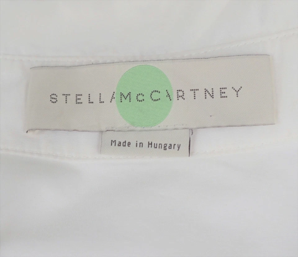 Camisa Blusa STELLA McCARTNEY Blanca Algodón Popelina Pajarita Espalda 38 EE. UU. 4 Foto 4 de 4
