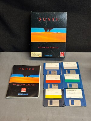 Dune II The Battle For Arrakis Amiga Big Box w/ Manual - NON-ORIGINAL DISKS!