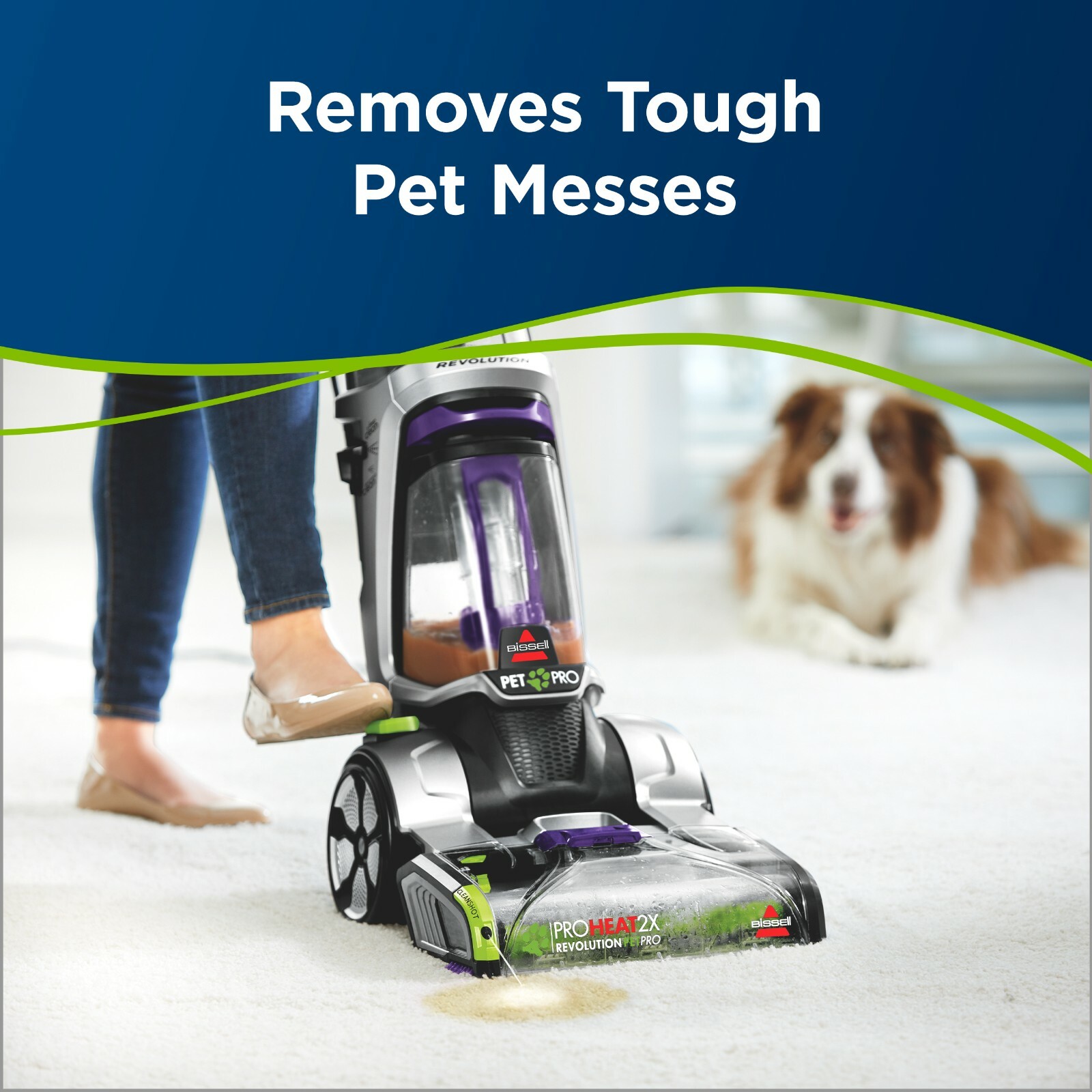 BISSELL 2X Pet Stain & Odor Upright Carpet Cleaning Machine Formula