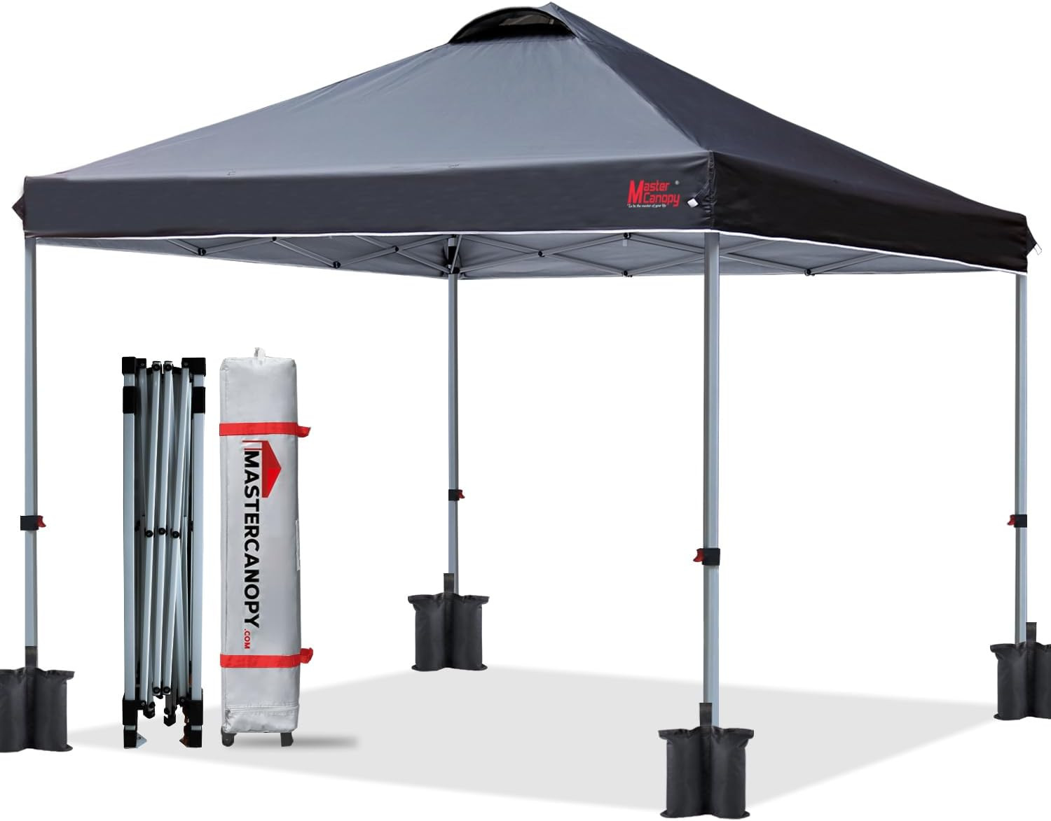 Tent With Roller Bag (10x10, Black)