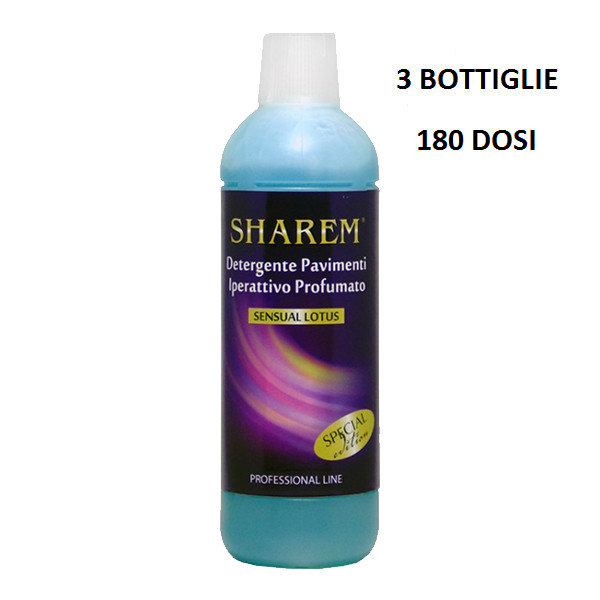 DETERGENTE PAVIMENTI SKIZZO SHAREM IPERATTIVO PROFUMATO 180 DOSI 3 BOTTIGLIE
