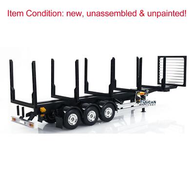 1/14 RC 3Axle Timber Truck Pole Tractor Flatbed Semi Trailer KIT Modell