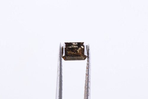 0.73Cts 6.02mm Natural Cognac Brown Emerald Shape Rose Cut Loose Diamond DB93 - Picture 9 of 9