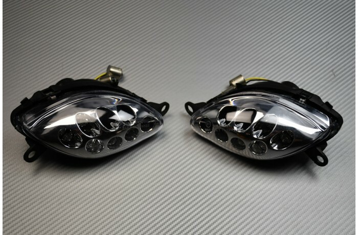 Feux clignotants LED clairs haute visibilité pour carénage avant de Hayabusa 1300