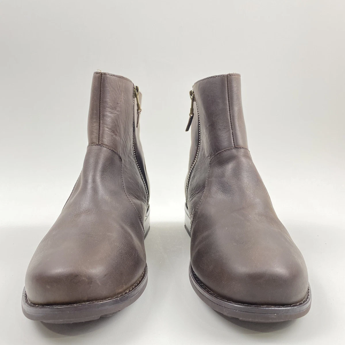 OluKai Women s Kaona II Ankle Booties Boots Sz 9 Side Zip Leather Brown Casual