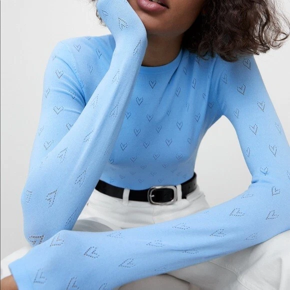 Zara heart shop sweater