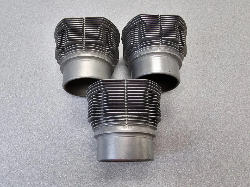 LOTE DE 3 CILINDROS BIRALES USADOS ORIGINALES PORSCHE 911 914-6 MAHLE 80ZD3 1966-69 NLA Foto 3 de 4