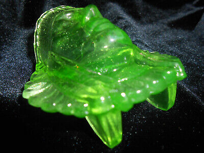 Kopen Green Vaseline Glass Indian Head Toothpick Holder Uranium Chief Match Native Art
