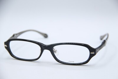 NEW SAMA MISSION BLACK SILVER AUTHENTIC DESIGNER FRAMES EYEGLASSES 54-17