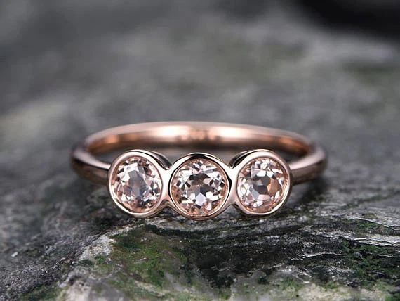 Morganite bezel ring deals