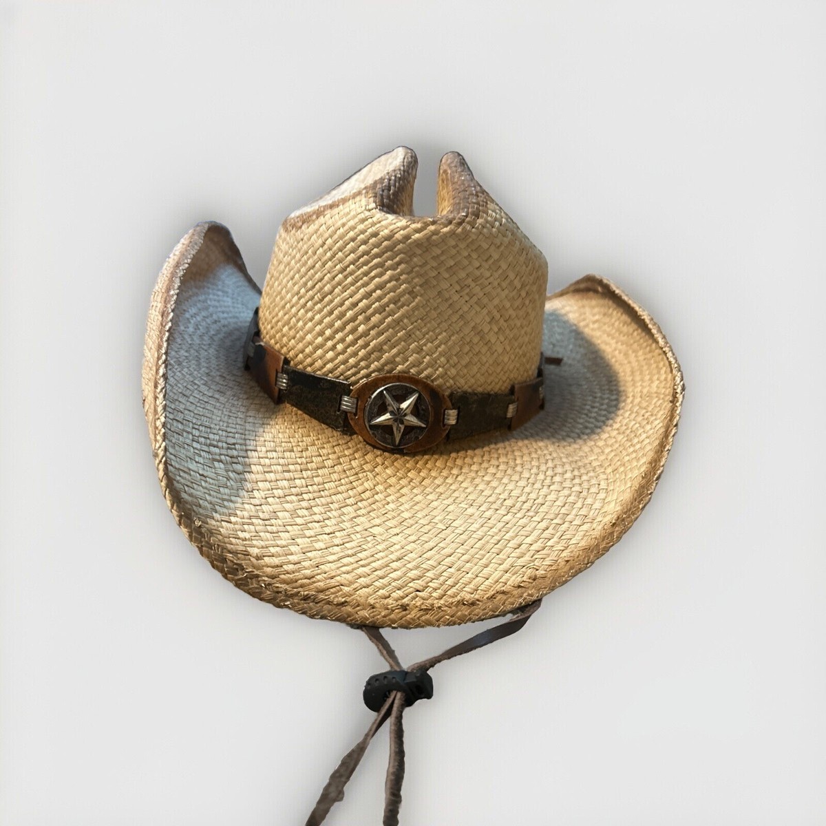 Bullhide Star Central Straw Cowboy Hat Size L Western Panama Straw Bullhide Mc Graw - Shapeable Panama Straw Cowboy Hat (Small  main image 3
