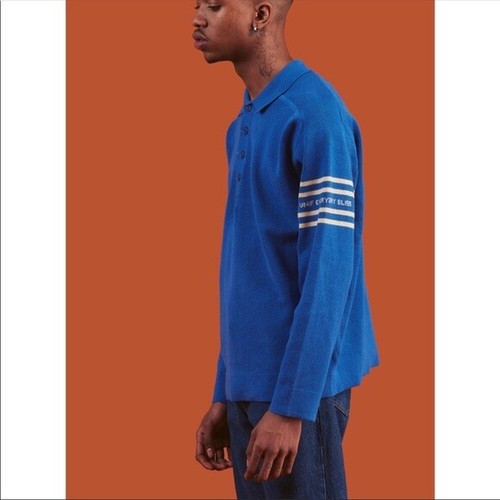 Long Sleeve Pullover Polo Sweater 