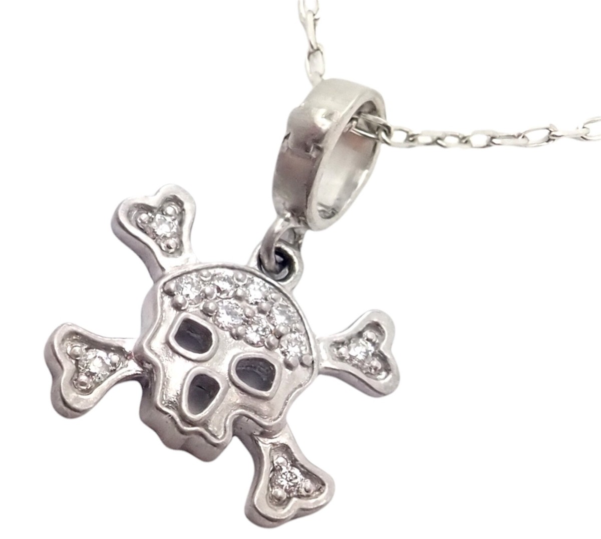 LOREE RODKIN HEAVY SKULL PENDANT Silver
