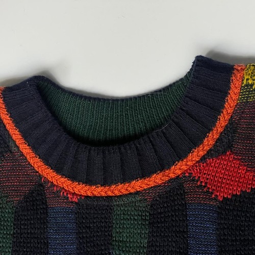 Vintage Carlo Colucci 3D Strick Mehrfarbig Pullover Herren Größe 54 Made In Germany - Bild 7 von 20