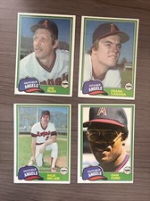 1981 Topps Baseball Card Lot California Angels, Joe Rudi #701, Tanana + More