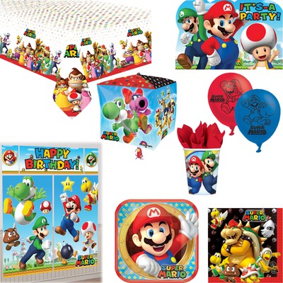 Super Mario Birthday Party Decorations Tableware Invitations