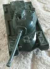 vintage plastic american toy tank green 2 unbranded VG circa 1970s 