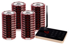 Brand New Pager Genius 40 Restaurant Coaster Pagers *Complete Paging System* 