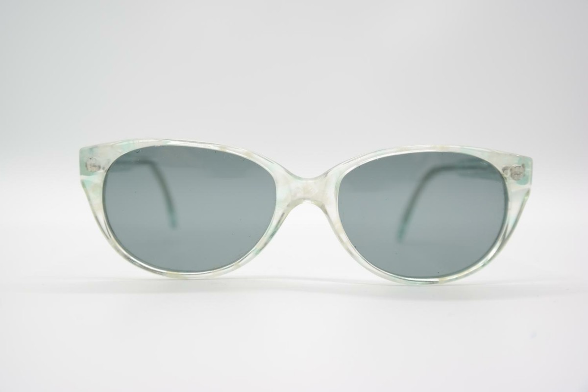 Vintage Week 22 Transparent Mother-of-pearl Oval Sunglasses