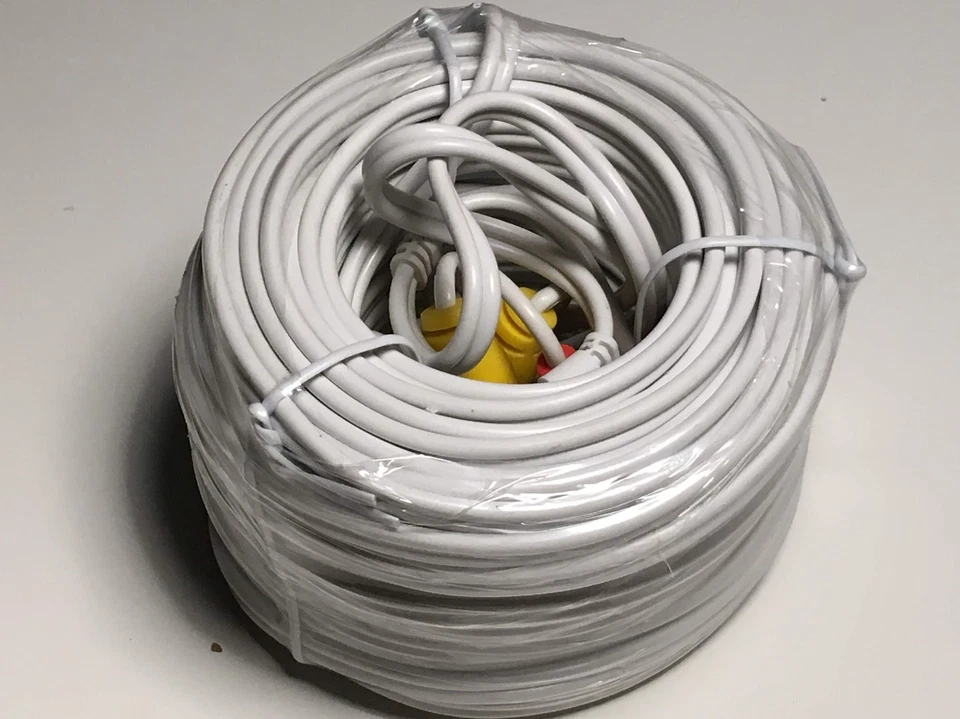 SAMSUNG BNC MALE CAMERA CABLE DUAL COAXIAL VIDEO POWER 60FT SDH-C85100BFN WHITE - Image 4 of 4