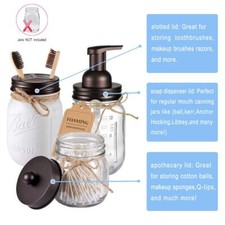 Mason Jar Bathroom Accessories Set4pcs Jars Not Included Foaming Soap Dispense