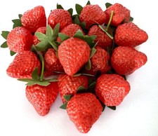 18PCS Plastic Artificial Red Strawberries Fake Lifelike Simulation Realistic ...