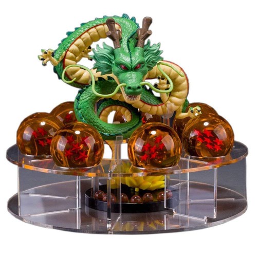 Anime Dragon mit 7 Kugeln Drache Stereo Ball Z Ständer Sterne kristallgrün - Bild 2 von 3