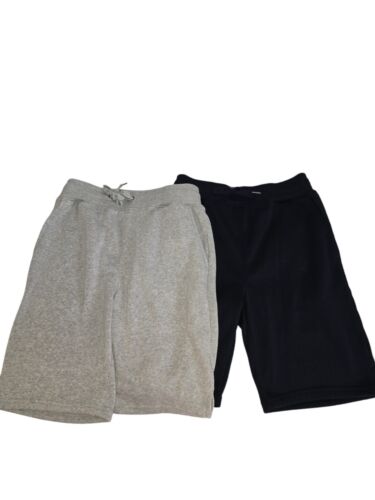 Lot of 2 C81 Mens Athletic Sweat Shorts Size Medium Drawstring Polyester