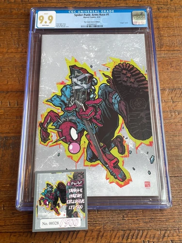 SPIDER-PUNK ARMS RACE #1 CGC 9.9 OKAZAKI VIRGIN VARIANT LE500 SPIDER-MAN NOT 9.8