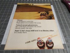 1966 Pepsi & Diet Pepsi, Desert Mirage, Come Alive Pepsi Generation, Print Ad
