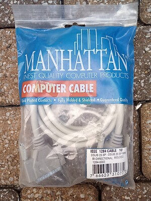 10FT NEW DB25 DB-25 IEEE 1284 25-Pin Dsub Male to Male M/M Parallel Cable Cord