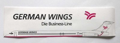 Werbe-Aufkleber German Wings Die Business Line Fluggesellschaft 90er Lufthansa