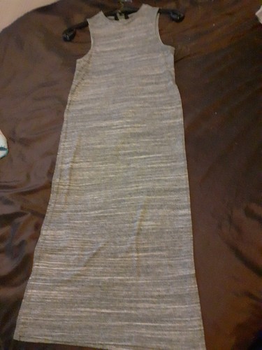 Ladies Lovely Grey Marl Long Tunic dress Top With Side Splits Size 8 - New Look - Picture 2 of 10