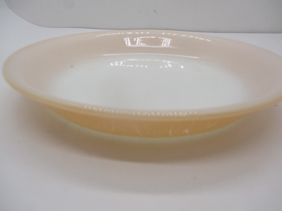 Vintage Fire King Peach Lustre 9" Pie Plate Baking Dish Midcentury