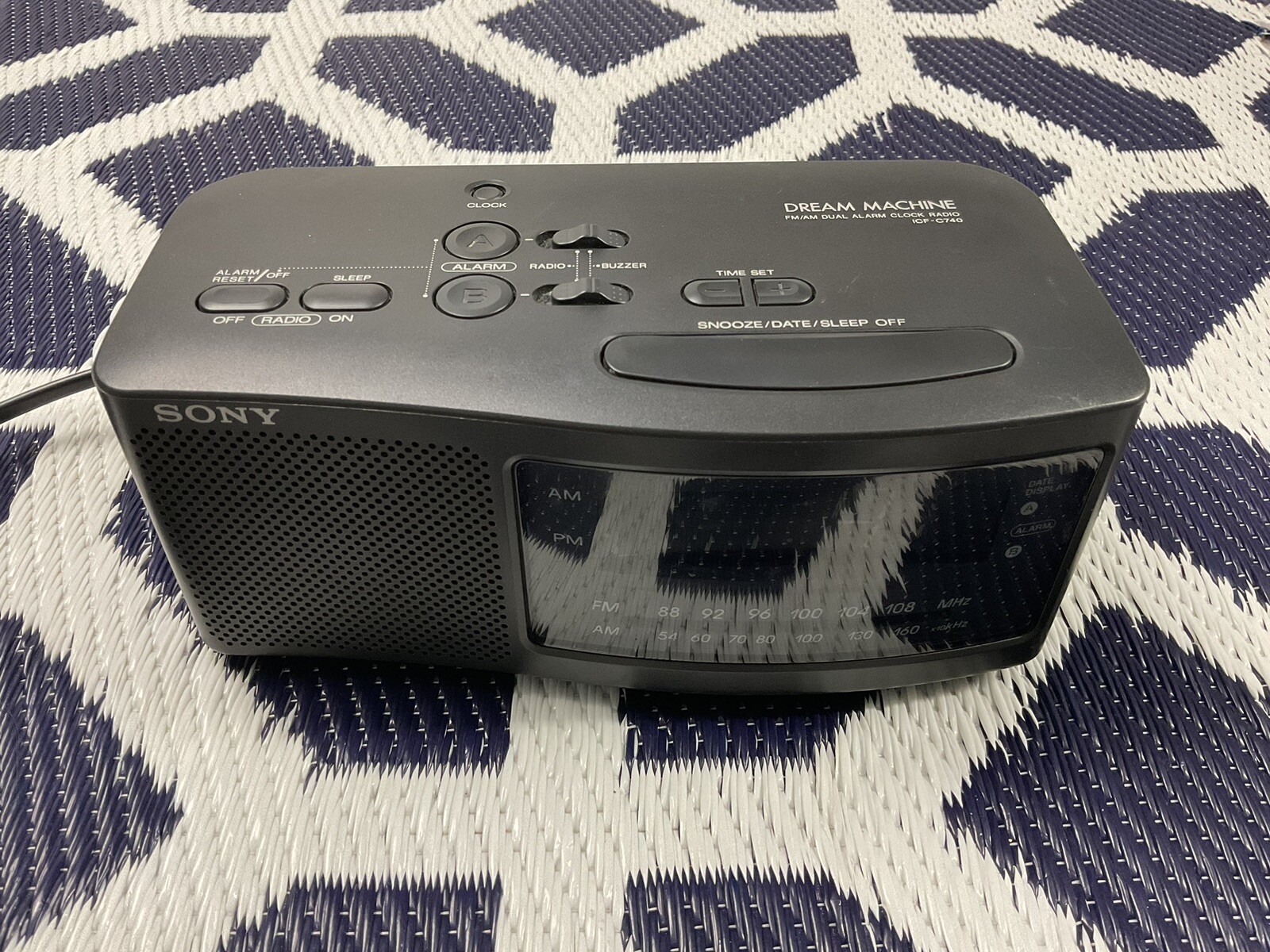 SONY DREAM MACHINE ICFC740 AM/FM Clock Radio Alarm Tested eBay