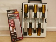 STANLEY 2 16 269 FATMAX 5PC WOOD CHISEL SET + TREND DWS/CP8/FX DIAMOND SHARPENER