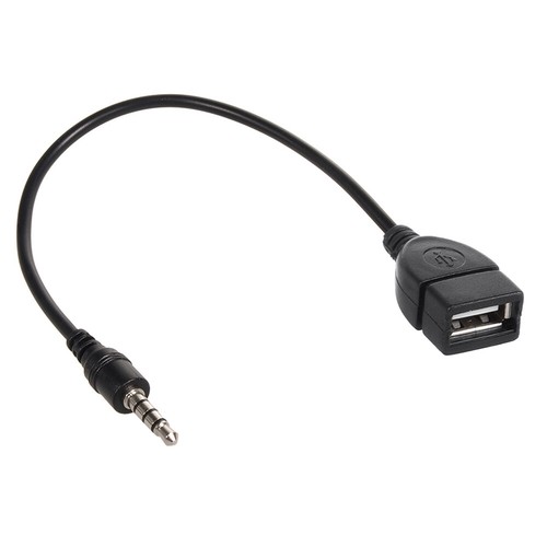 Cable Adaptador USB Hembra a Mini Jack 3.5mm Macho Longitud Total 23 cm |