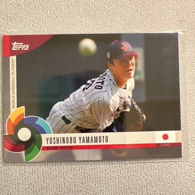 2023 YOSHINOBU YAMAMOTO Topps World Baseball Classic WBC Card #27 Team Japan