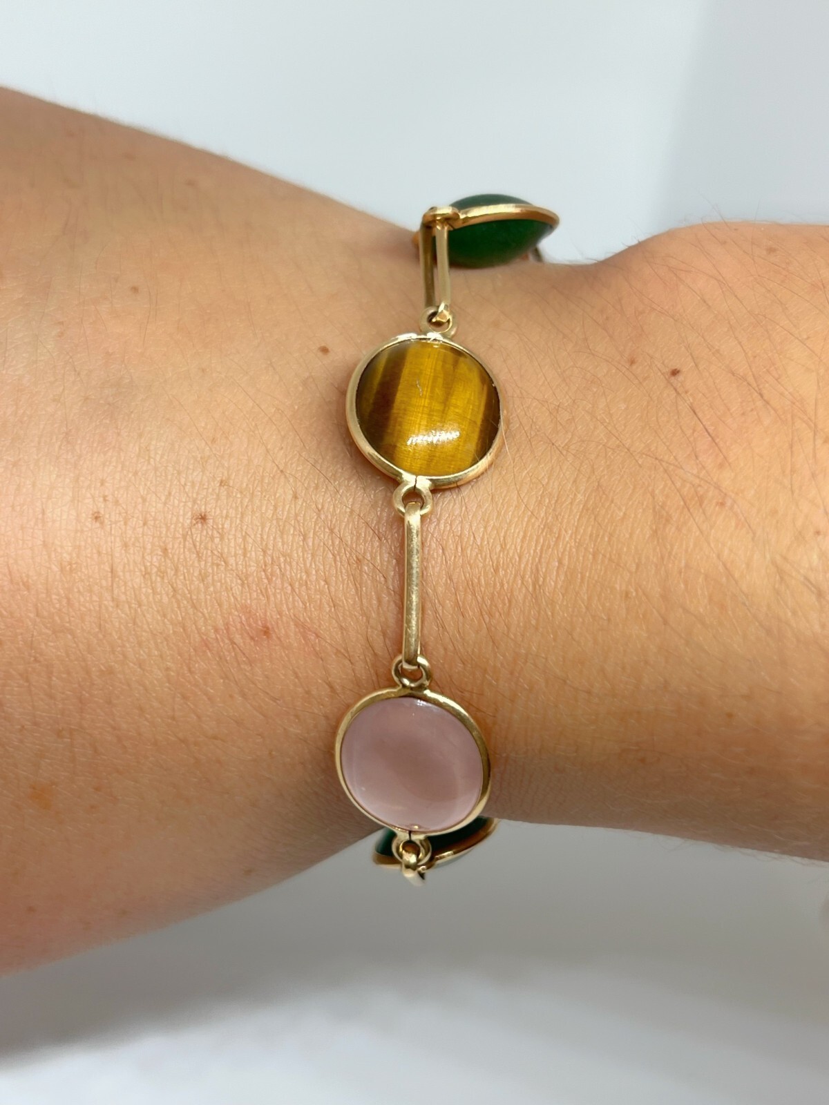 14K Multicolor Gemstone Bracelet - image 8