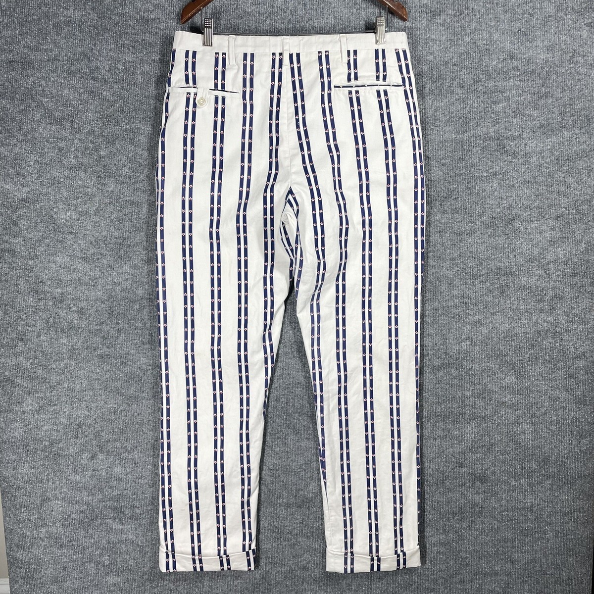 VINTAGE 60s 70s Patriotic Trousers Pants Men Size 34x31 Stars