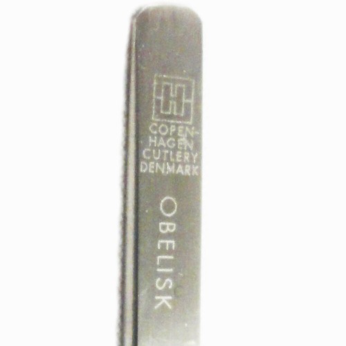 OBELISK by Copenhagen Cucchiaio Zuppa Tondo Crema Posate 6,75 NUOVO MAI USATO Danimarca - Foto 2 di 3